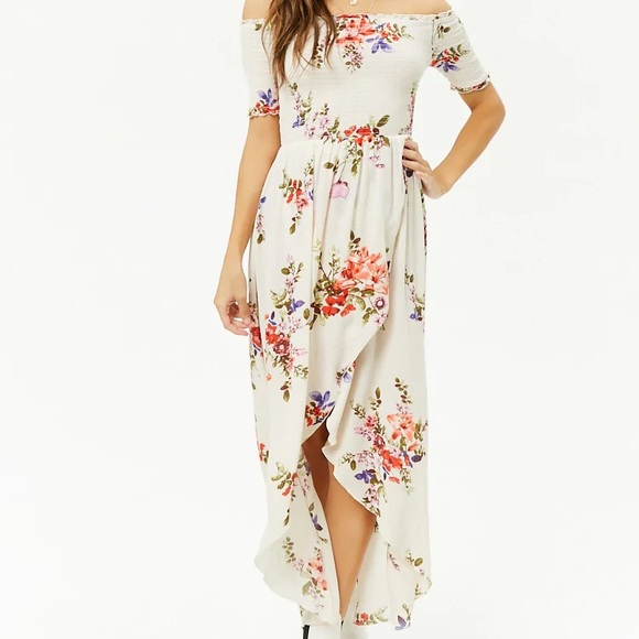 F21 off the shoulder midi slit dress - Picture 2 of 2